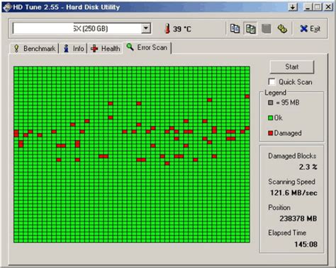 hard drive bad sector scan